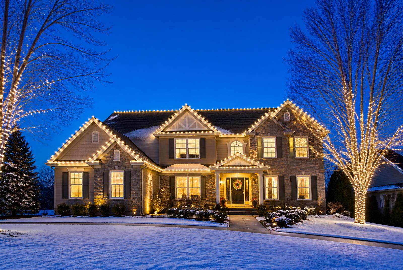 Holiday Lighting service by MT Window Cleaning